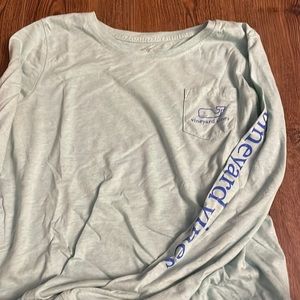 Light teal long sleeve Vineyard Vines tee